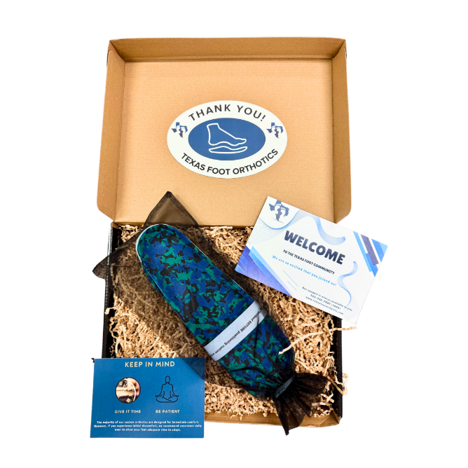 A pair of orthotics in just 10 days,
100% customized to the patien feet from Texas Foot Orthotics